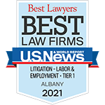 Best Law Firms Badge Labor and Employment Law 2021