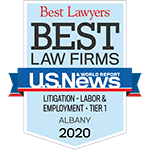 Best Law Firms Labor and Employment Law Award Badge 2020