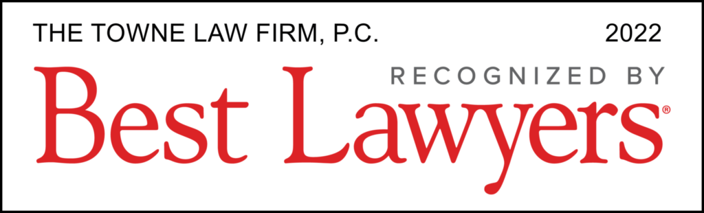 The Towne Law Firm, Recognized by Best Lawyers 2022 Edition. Best Lawyers Logo and Badge Icon