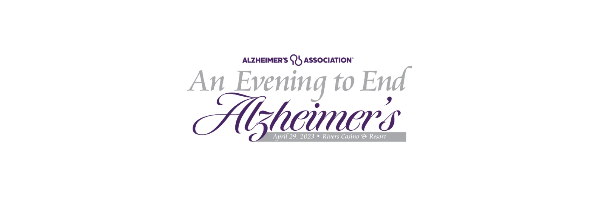 Alzheimer's Association Logo and event logo for An Evening to End Alzheimer's