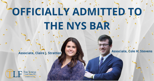 Associate Claire J. Stratton and Cole H. Stevens officially admitted to the NYS Bar