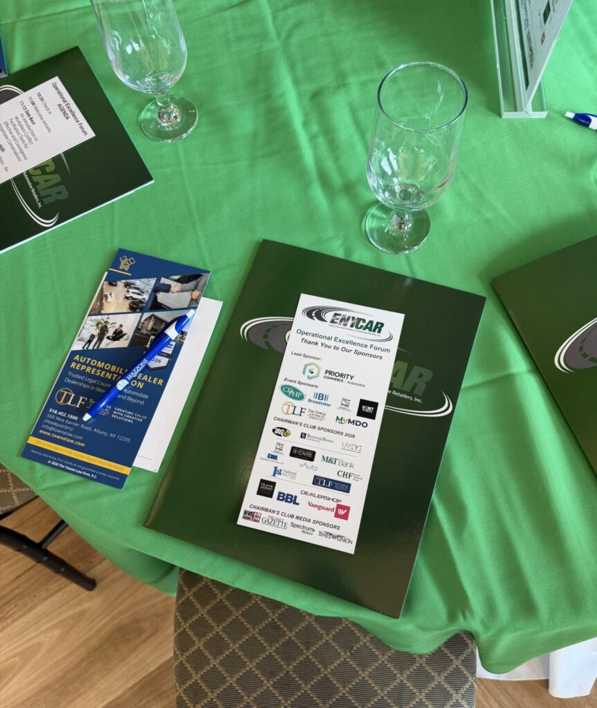 Event materials and sponsor information at ENYCAR Operational Excellence Forum.